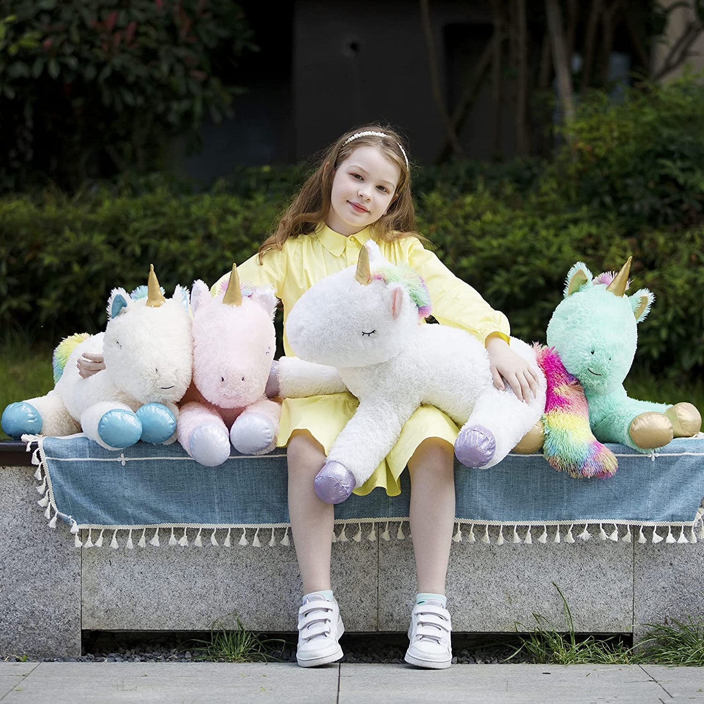 24 Inches Unicorn Plush Toy Set for Girls,4 Colorful Unicorns in Mommy Unicorn’S Belly,Unique Stuffed Unicorns Gifts for Children.