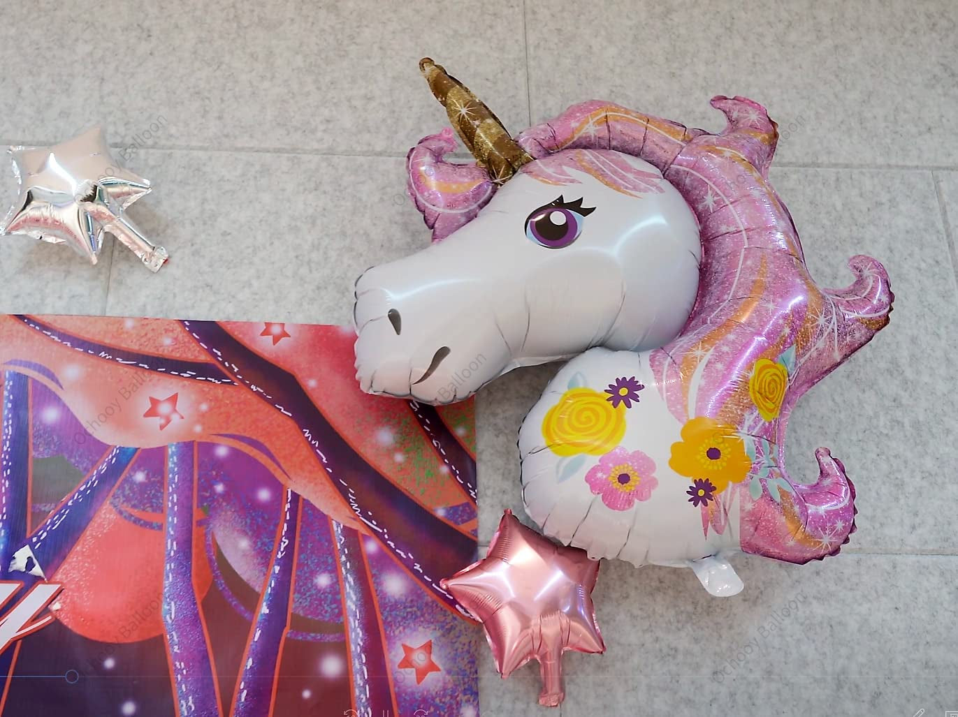 Unicorn Birthday Party Decorations, Unicorn Theme Birthday Party Supplies for Girls with Unicorn Balloons Garland Kit, Unicorn Backdrop, Unicorn Foil Balloons