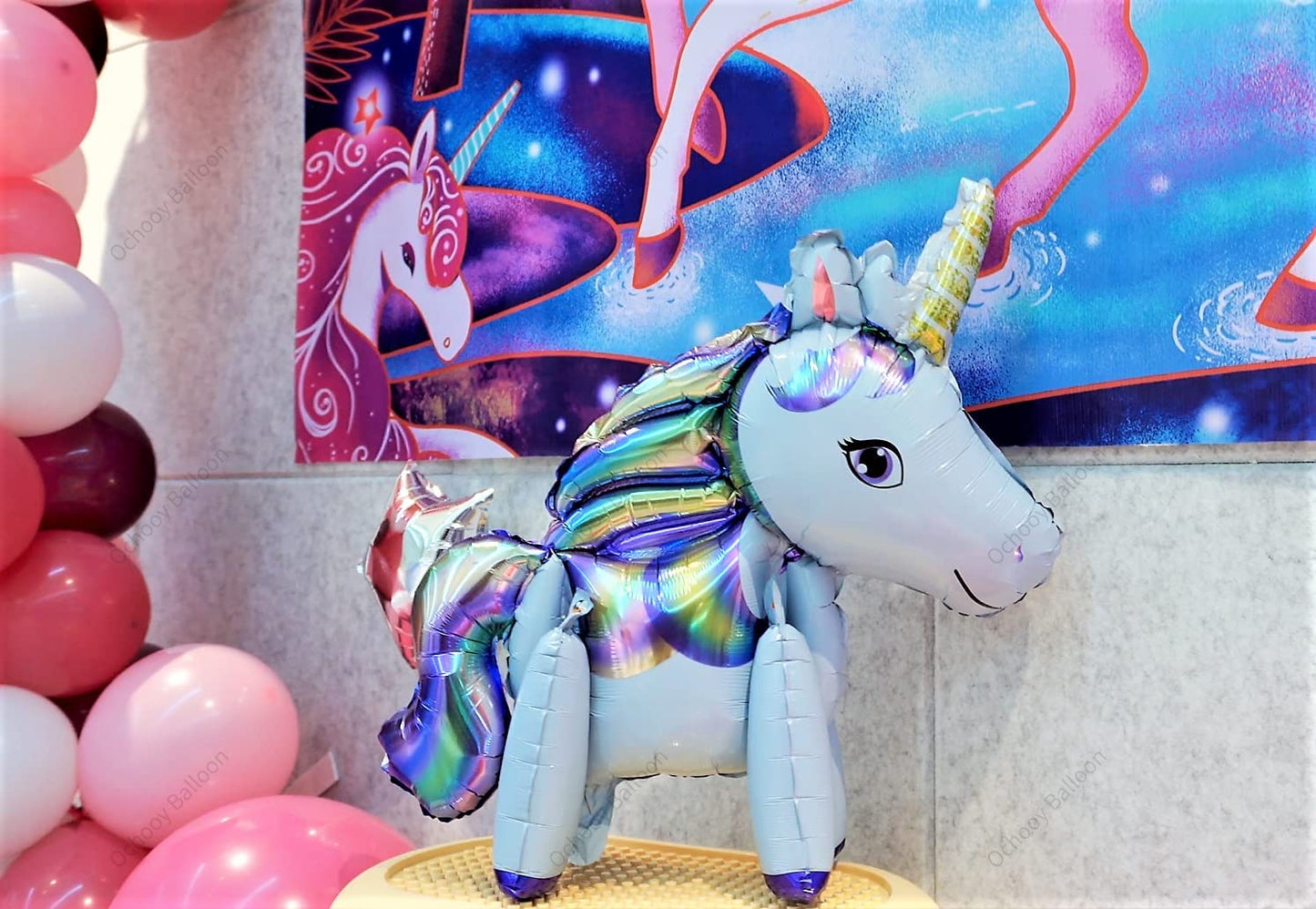 Unicorn Birthday Party Decorations, Unicorn Theme Birthday Party Supplies for Girls with Unicorn Balloons Garland Kit, Unicorn Backdrop, Unicorn Foil Balloons
