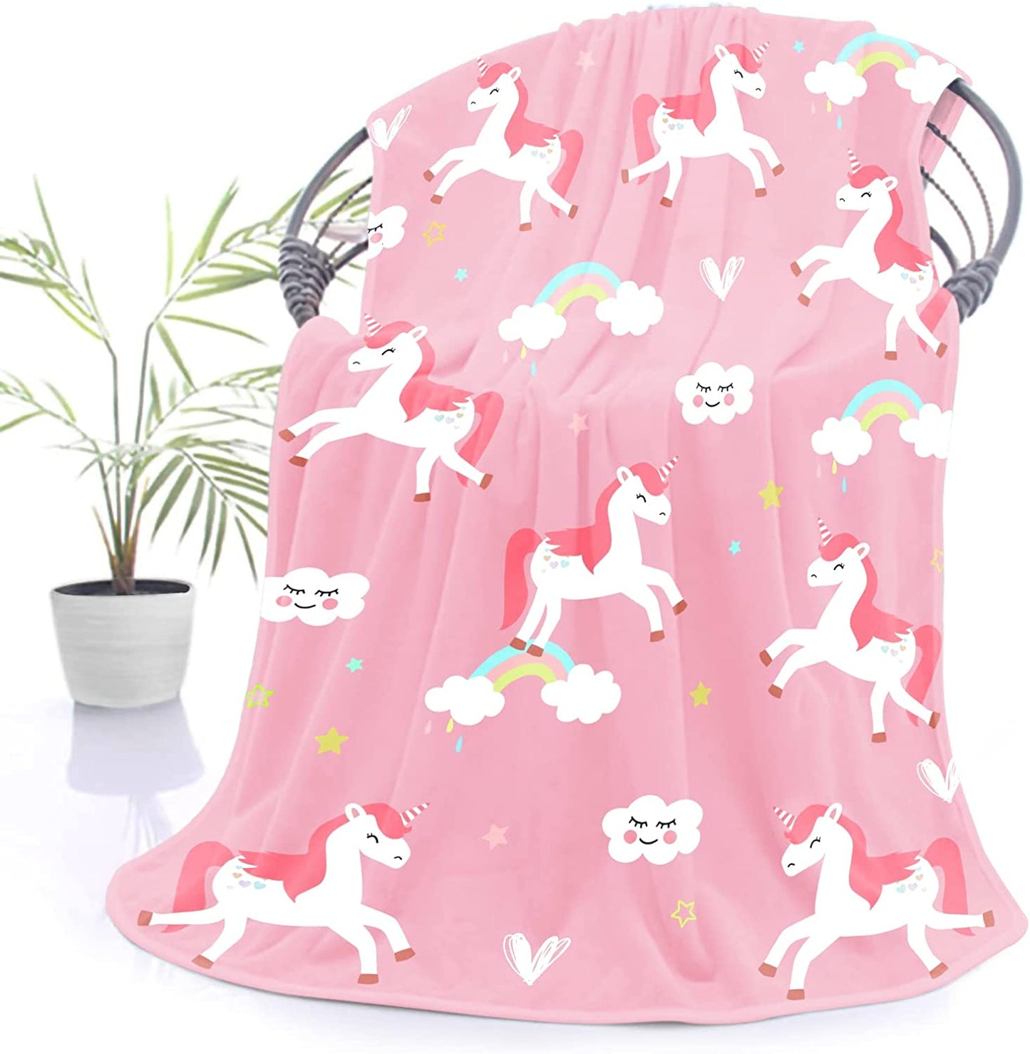 Unicorn Blanket for Girls Cute Kids Fleece Unicorn Throw Blanket Unicorns Gifts for Kids Birthday Christmas, Unicorn Decor for Girls Room 40X50 Inch