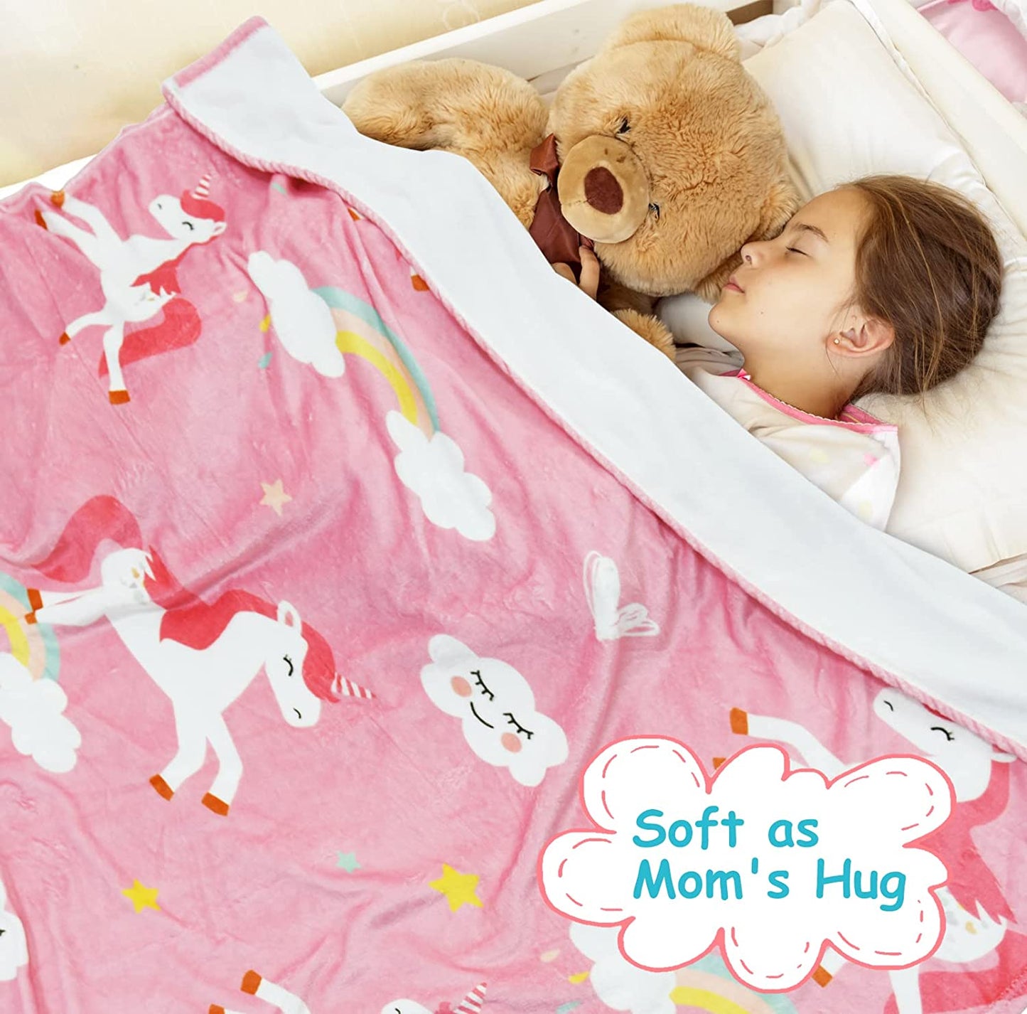 Unicorn Blanket for Girls Cute Kids Fleece Unicorn Throw Blanket Unicorns Gifts for Kids Birthday Christmas, Unicorn Decor for Girls Room 40X50 Inch