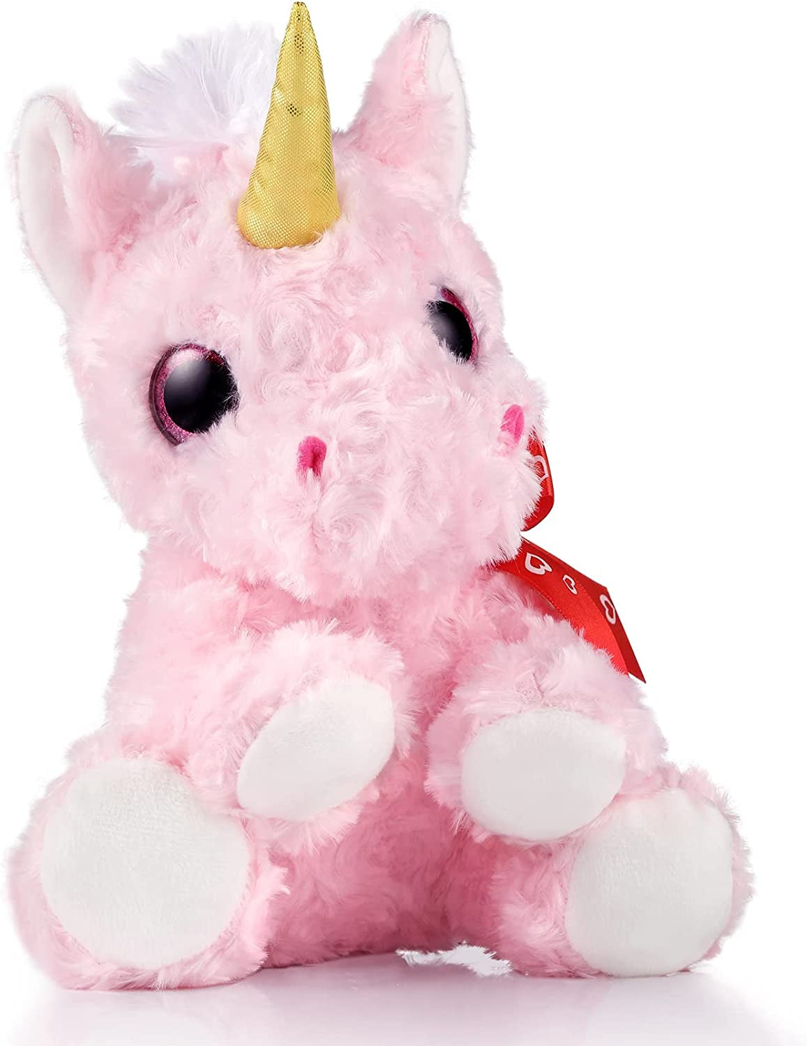 GAGAKU Small Unicorn Stuffed Animal for Girls 11'' Plush Unicorn Doll Soft Unicorn Toy for Birthday Christmas - Pink