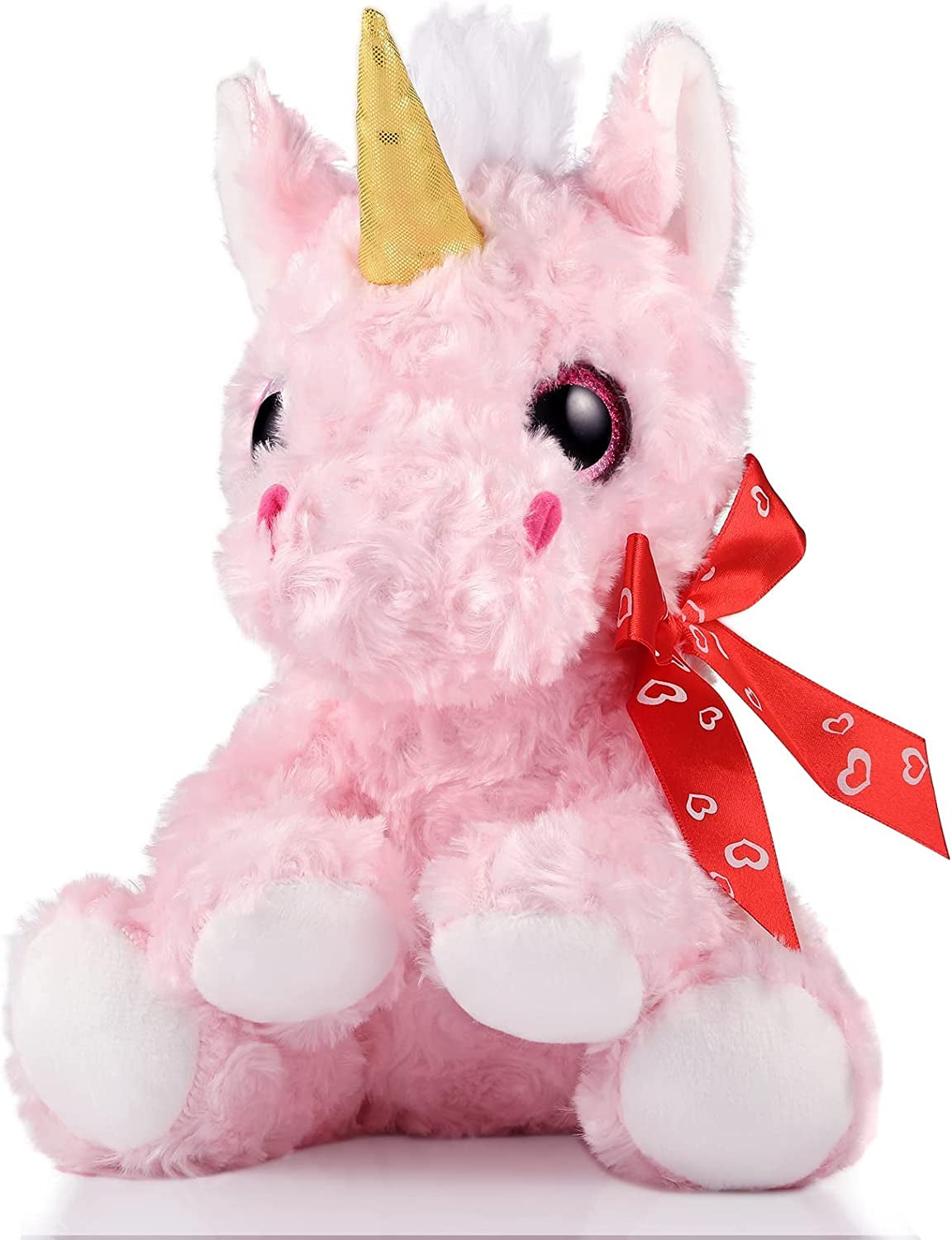 GAGAKU Small Unicorn Stuffed Animal for Girls 11'' Plush Unicorn Doll Soft Unicorn Toy for Birthday Christmas - Pink