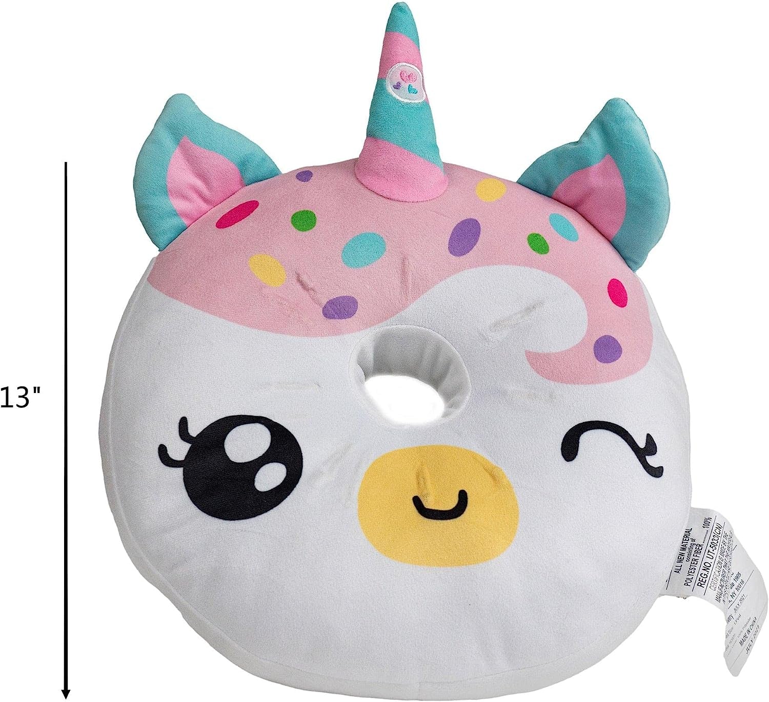 LED Light Up Unicorn Donut Pillow