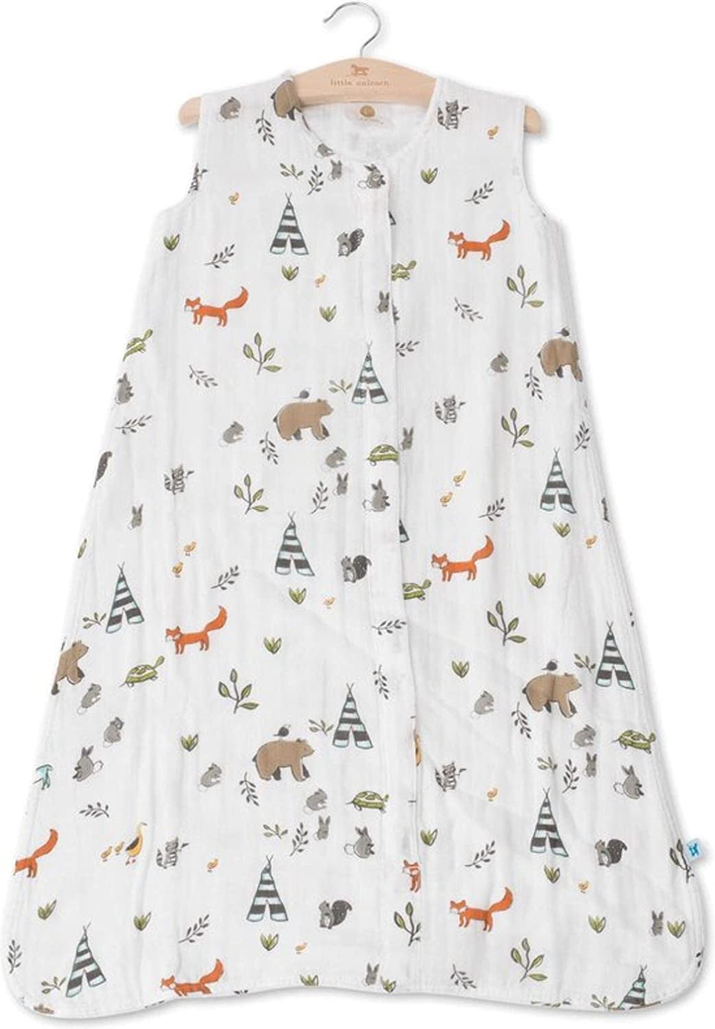 – Forest Friends Cotton Muslin Sleep Bag | 100% Cotton | Super Soft and Lightweight | Baby | Size Large: 12-18 Months | Machine Washable | 1.1 TOG