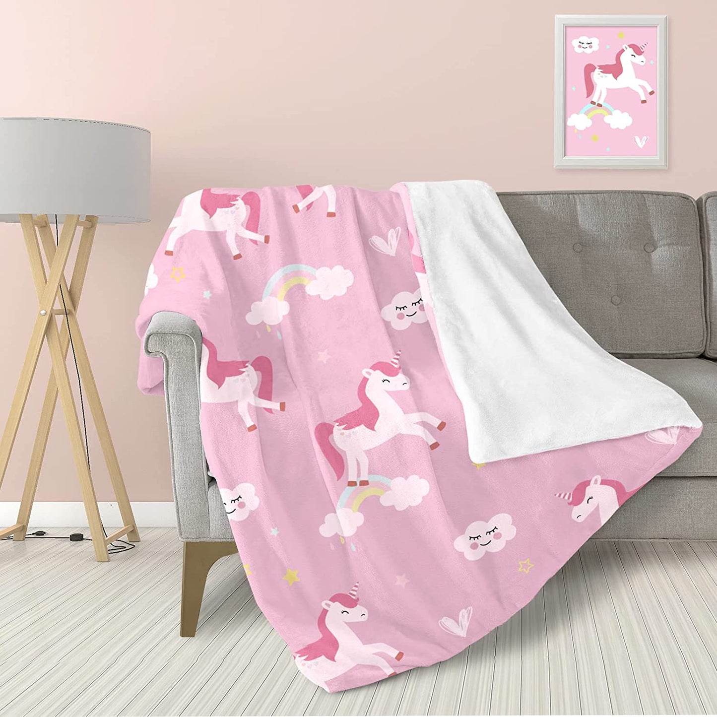 Unicorn Blanket for Girls Cute Kids Fleece Unicorn Throw Blanket Unicorns Gifts for Kids Birthday Christmas, Unicorn Decor for Girls Room 40X50 Inch