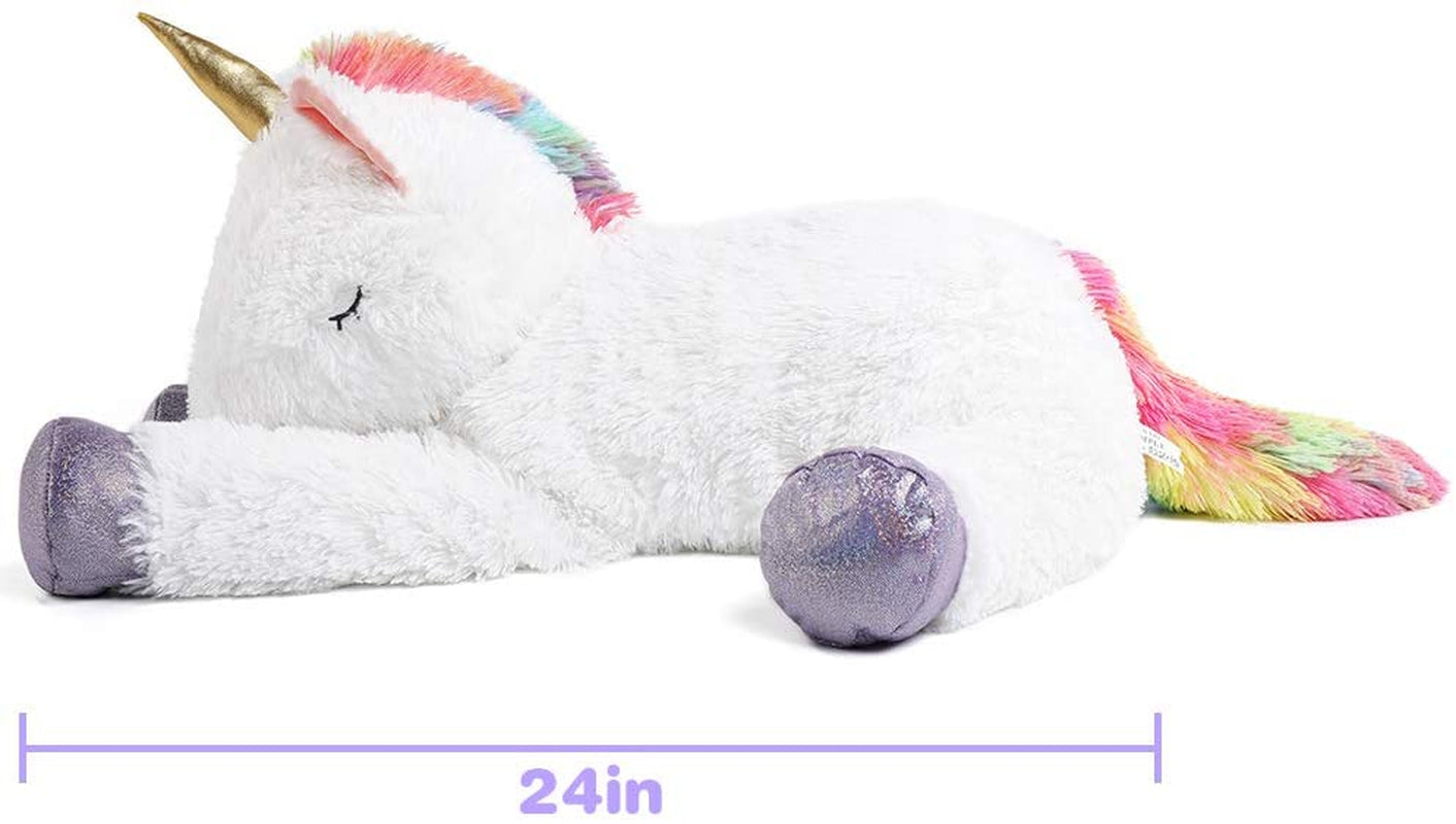 24 Inches Unicorn Plush Toy Set for Girls,4 Colorful Unicorns in Mommy Unicorn’S Belly,Unique Stuffed Unicorns Gifts for Children.