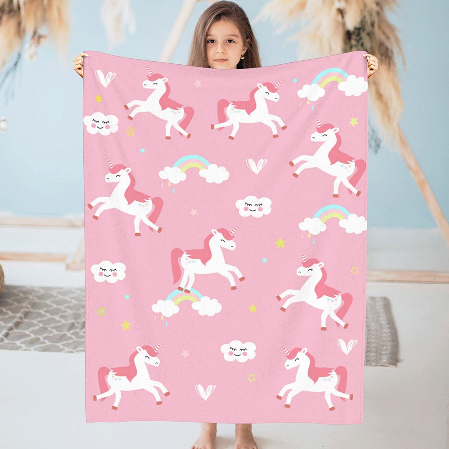 Unicorn Blanket for Girls Cute Kids Fleece Unicorn Throw Blanket Unicorns Gifts for Kids Birthday Christmas, Unicorn Decor for Girls Room 40X50 Inch