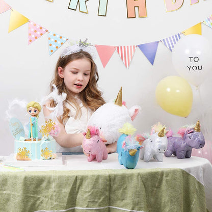 24 Inches Unicorn Plush Toy Set for Girls,4 Colorful Unicorns in Mommy Unicorn’S Belly,Unique Stuffed Unicorns Gifts for Children.