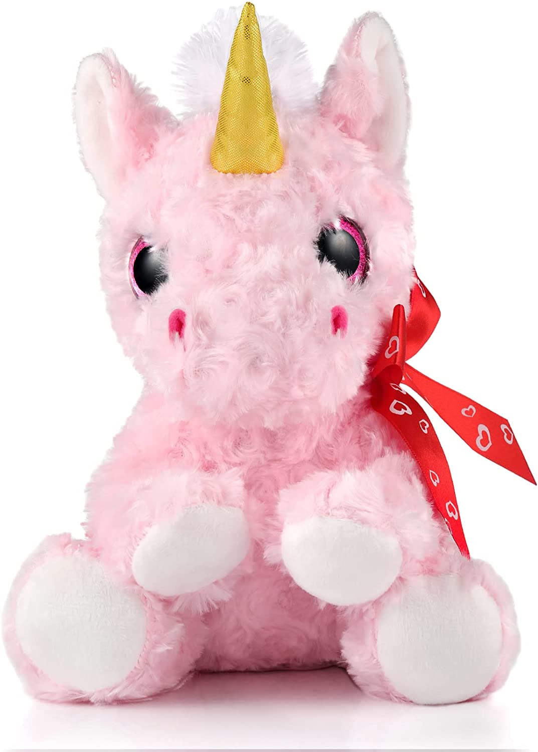 GAGAKU Small Unicorn Stuffed Animal for Girls 11'' Plush Unicorn Doll Soft Unicorn Toy for Birthday Christmas - Pink