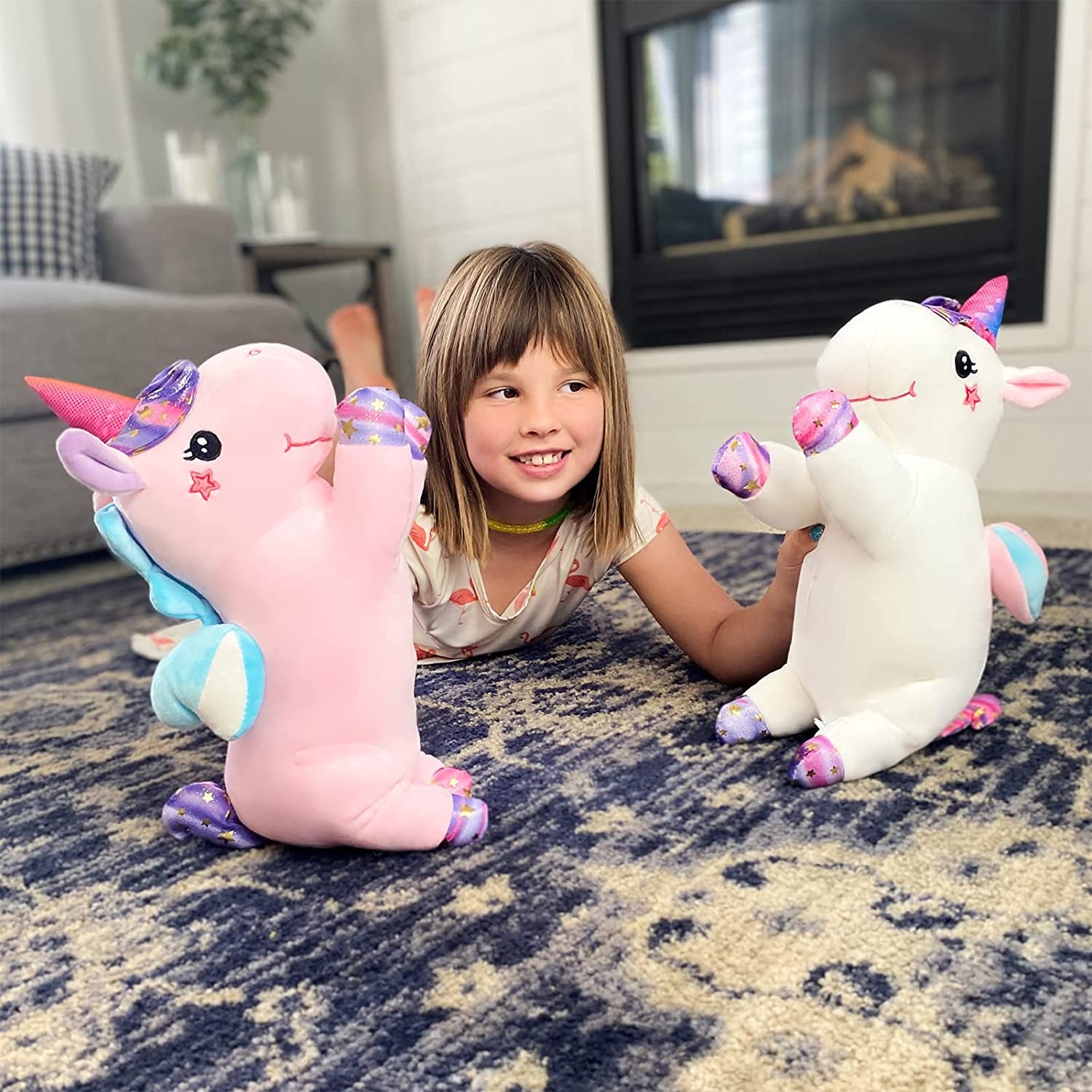 Unicorn Stuffed Animal - Unicorn Plush with Rainbow Horn - Kawaii Wings - Unicorn Gift for Girls - Pegasus Toys - Kids Plushie - Birthday Gifts - Age 3-4 - 5-6 - 7-8 - 9 Yrs