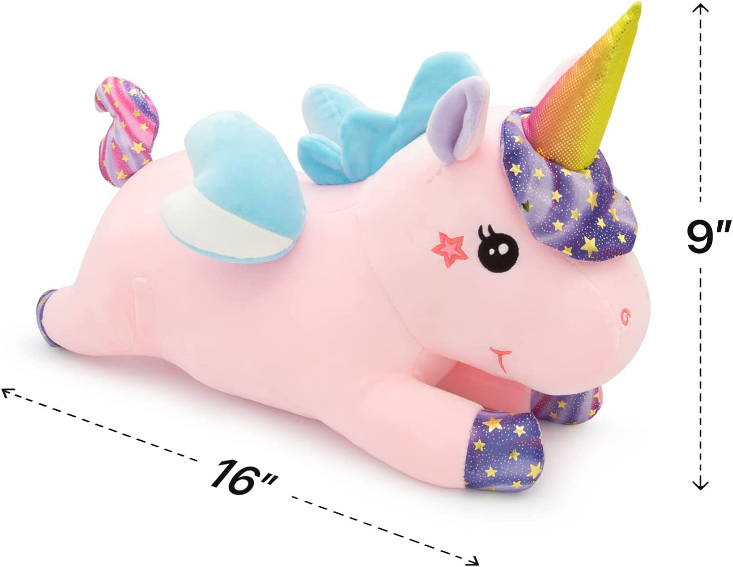 Unicorn Stuffed Animal - Unicorn Plush with Rainbow Horn - Kawaii Wings - Unicorn Gift for Girls - Pegasus Toys - Kids Plushie - Birthday Gifts - Age 3-4 - 5-6 - 7-8 - 9 Yrs