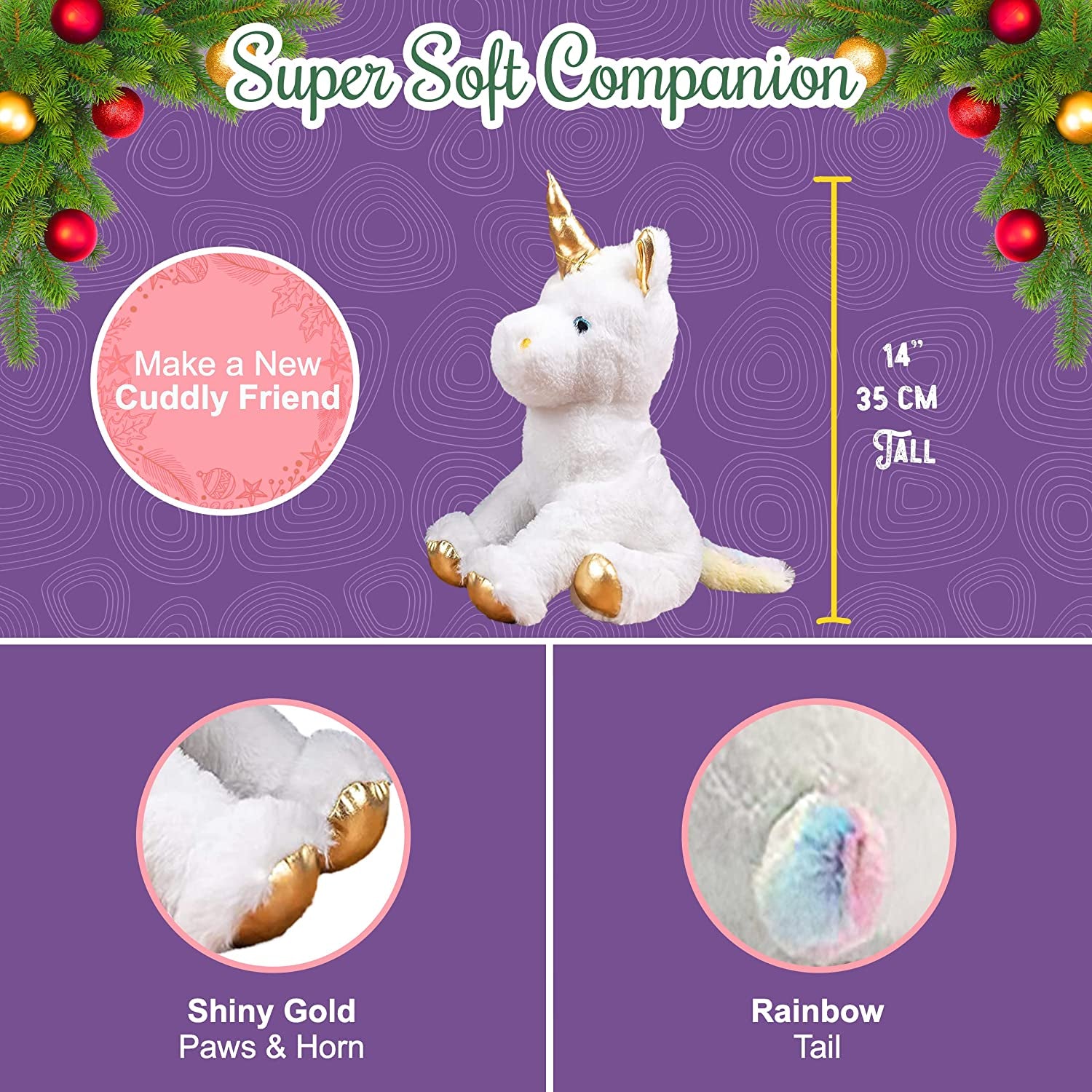 Kids Toys - Large Unicorn Surprise Box for Girls and Boys W/Unicorn Plush, Coloring Book and Markers, Jewelry and Horn Headband for Girls Age 6 & Up